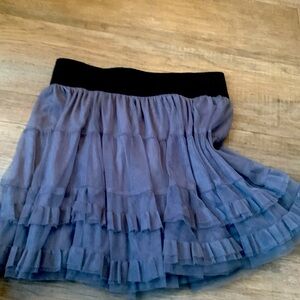 Gray/Black Moa Moa Poly Ruffle Skirt GUC M